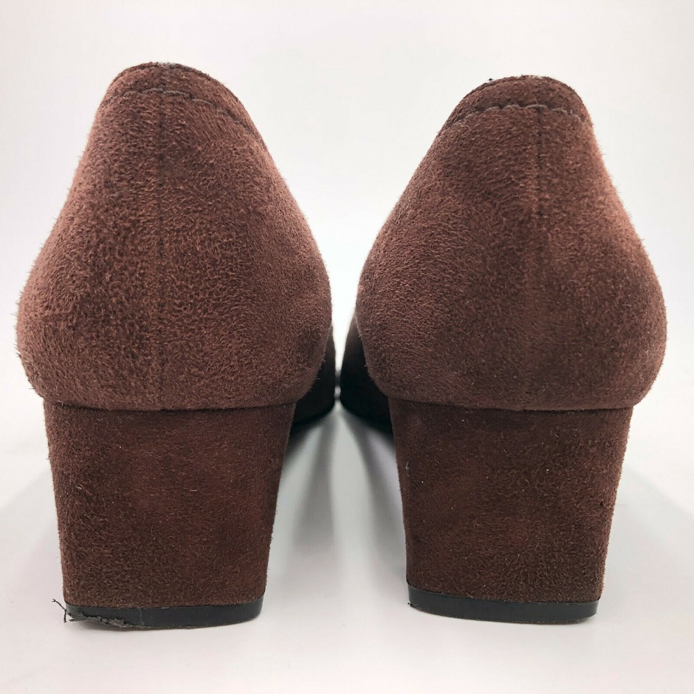 Stuart Weitzman Suede Horsebit Square Toe Pumps - image 7